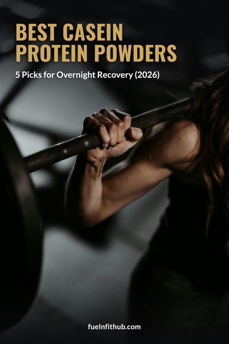 Woman lifting a barbell in a gym, illustrating overnight muscle recovery supported by casein protein