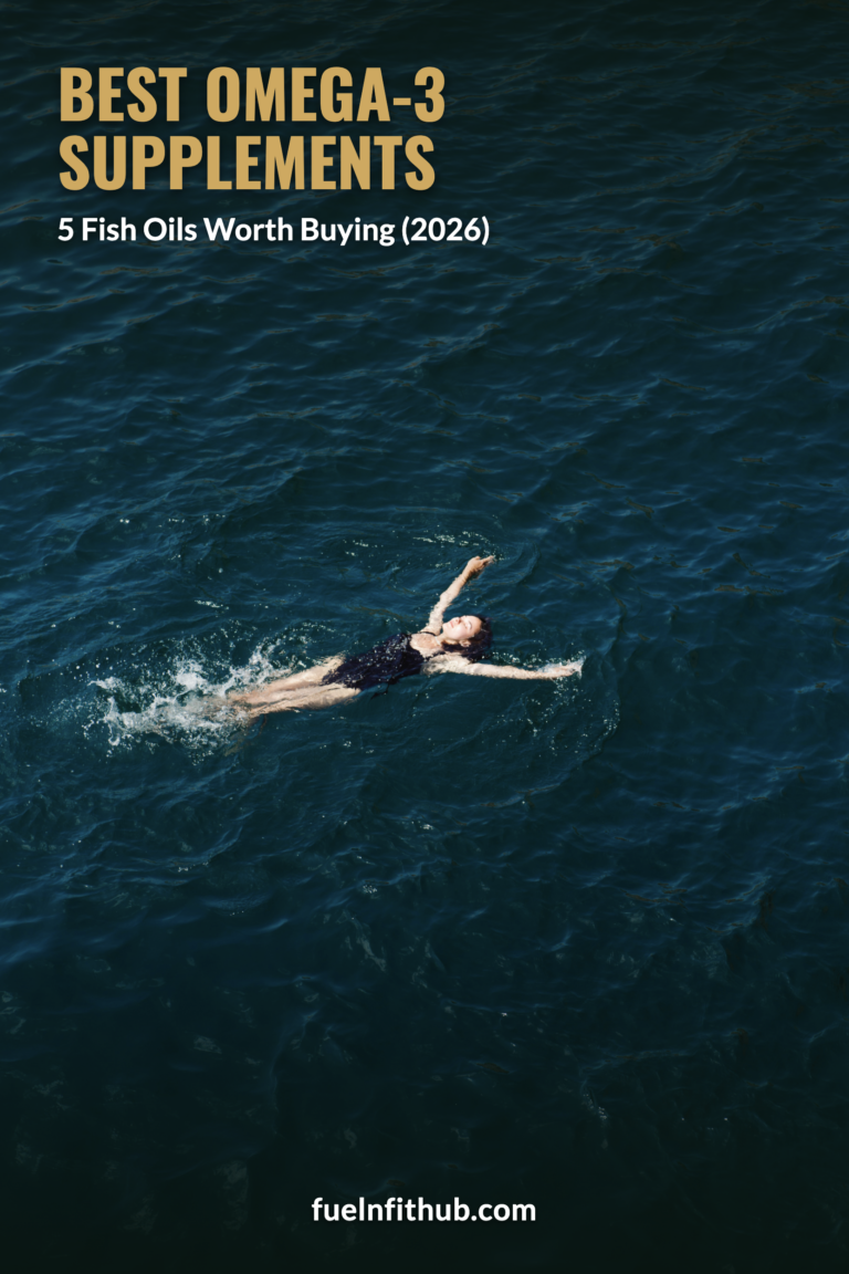 Swimmer gliding through open water, symbolizing endurance and heart health — Best Omega-3 Supplements