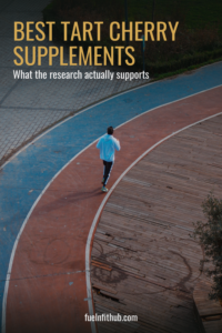 Best tart cherry supplements for muscle recovery, runner on an outdoor track