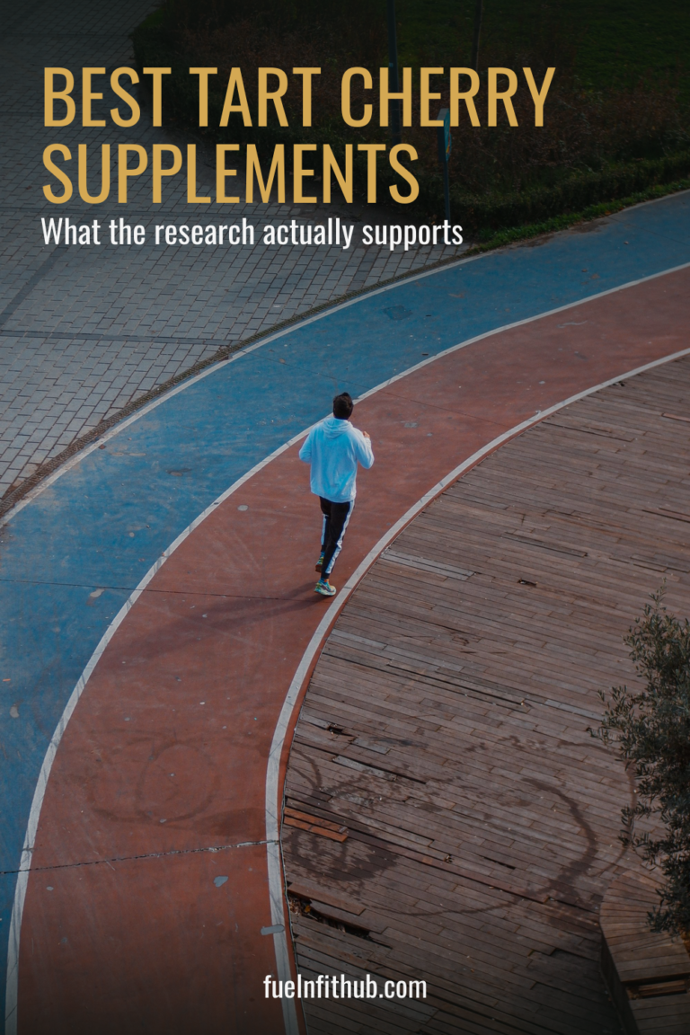 Best tart cherry supplements for muscle recovery, runner on an outdoor track